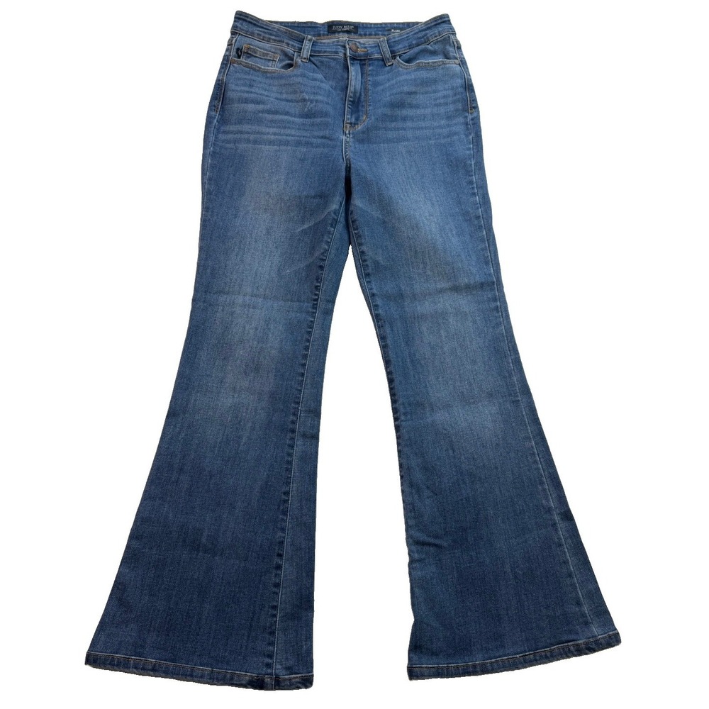 Judy Blue Flare Jeans Women's 11/30 High Rise Stretch Bootcut Medium Wash